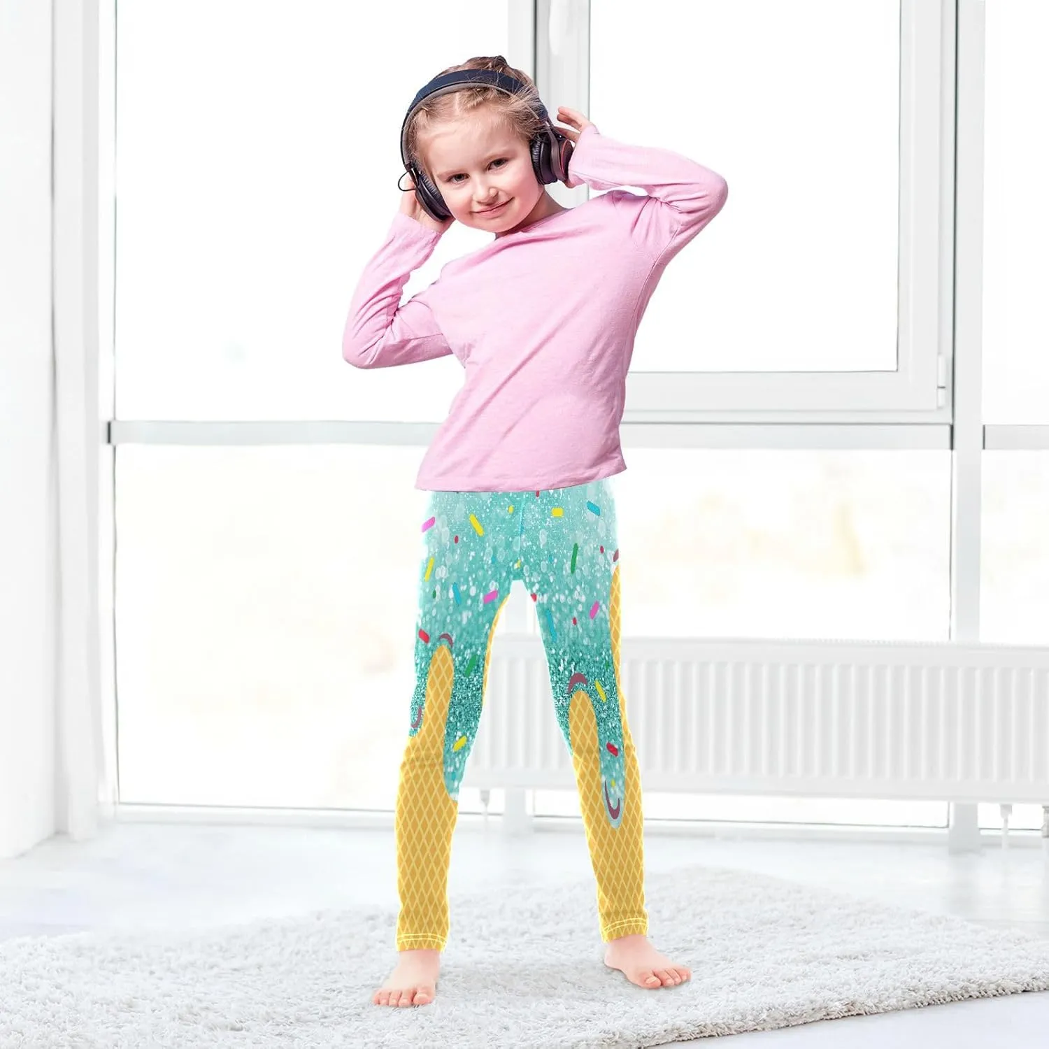 Dussdil Girl's Leggings Pant for Kids Toddler Girls Sweatpants Legging Pants Ballet Tights Trousers 4 6 8 10T