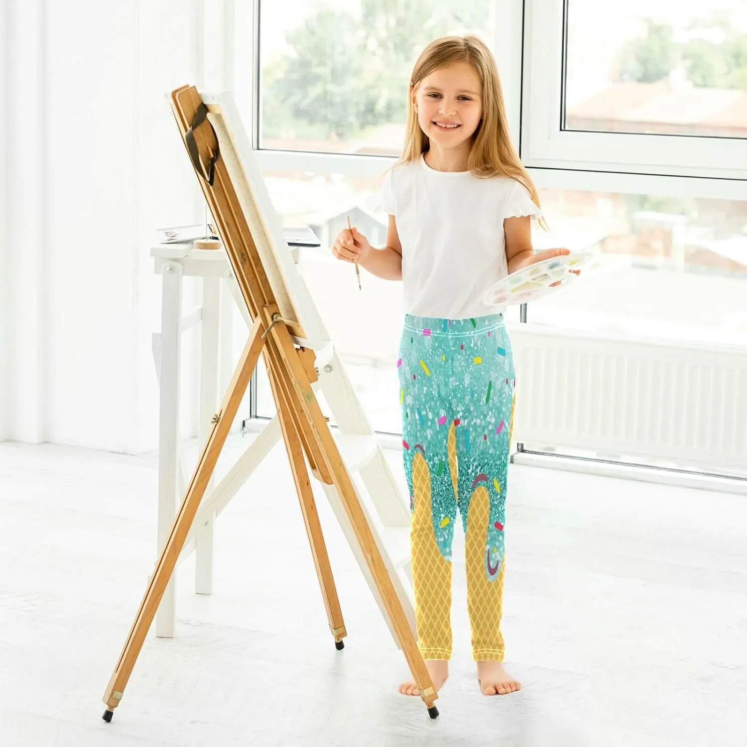 Dussdil Girl's Leggings Pant for Kids Toddler Girls Sweatpants Legging Pants Ballet Tights Trousers 4 6 8 10T