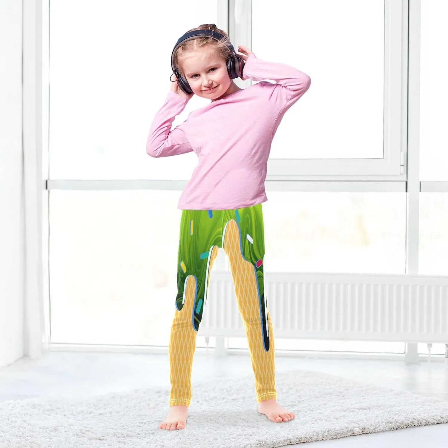 Dussdil Girl's Leggings Pant for Kids Toddler Girls Sweatpants Legging Pants Ballet Tights Trousers 4 6 8 10T