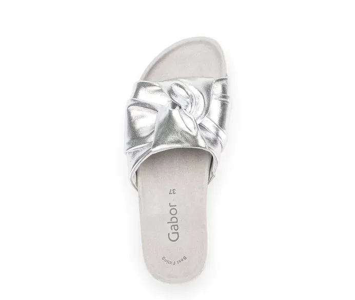 GABOR METALLIC MULES 43.746.61 SILVER