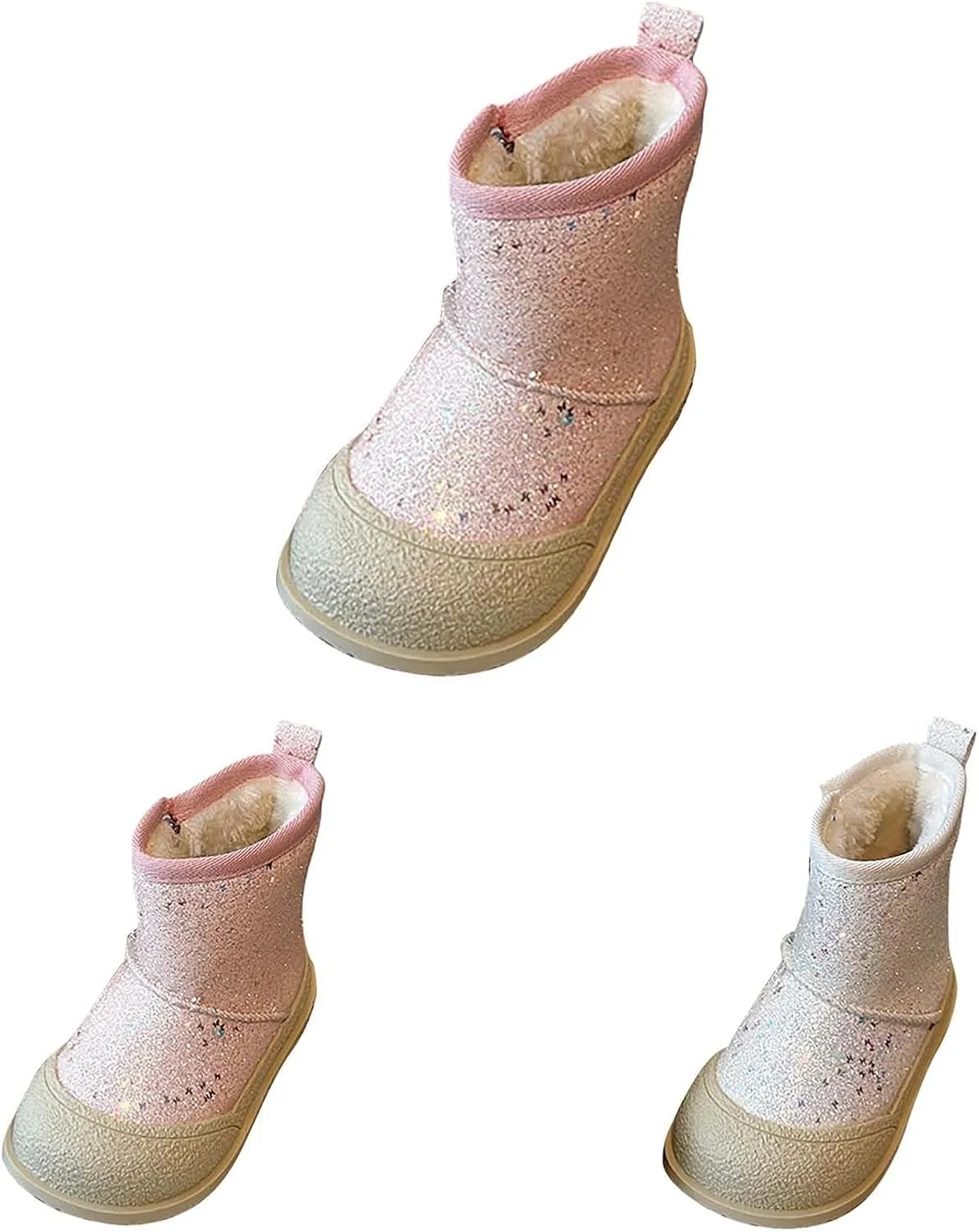 Girls Boys Snow Boots Faux Fur Lined Kids Winter Ankle Shoes for Toddler Little Kid Big Kid