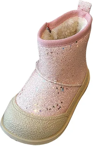 Girls Boys Snow Boots Faux Fur Lined Kids Winter Ankle Shoes for Toddler Little Kid Big Kid