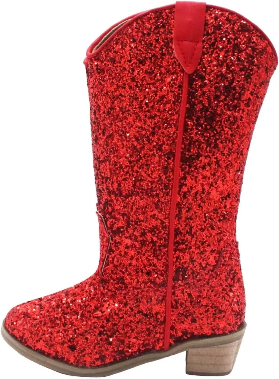 Girls Sequin Sparkly Cowboy Boots Kids hinestone Glitter Low Heel Wedding Dress Booties Western Toddler Shoes Winter