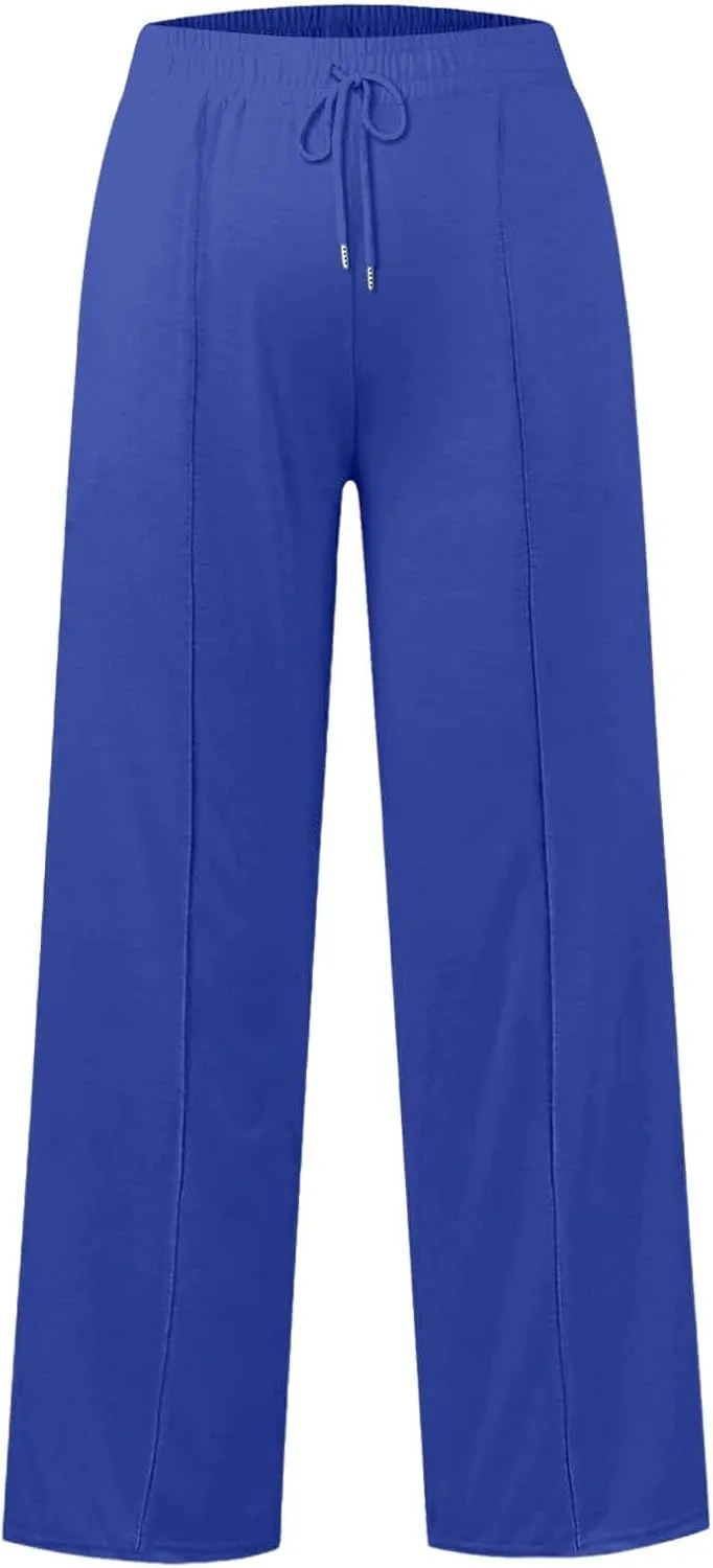 Girls Wide Leg Baggy Sweatpants Oversized Drawstring Kids Straight Leg Track Pants Cute Casual for Teen Plain with Pockets