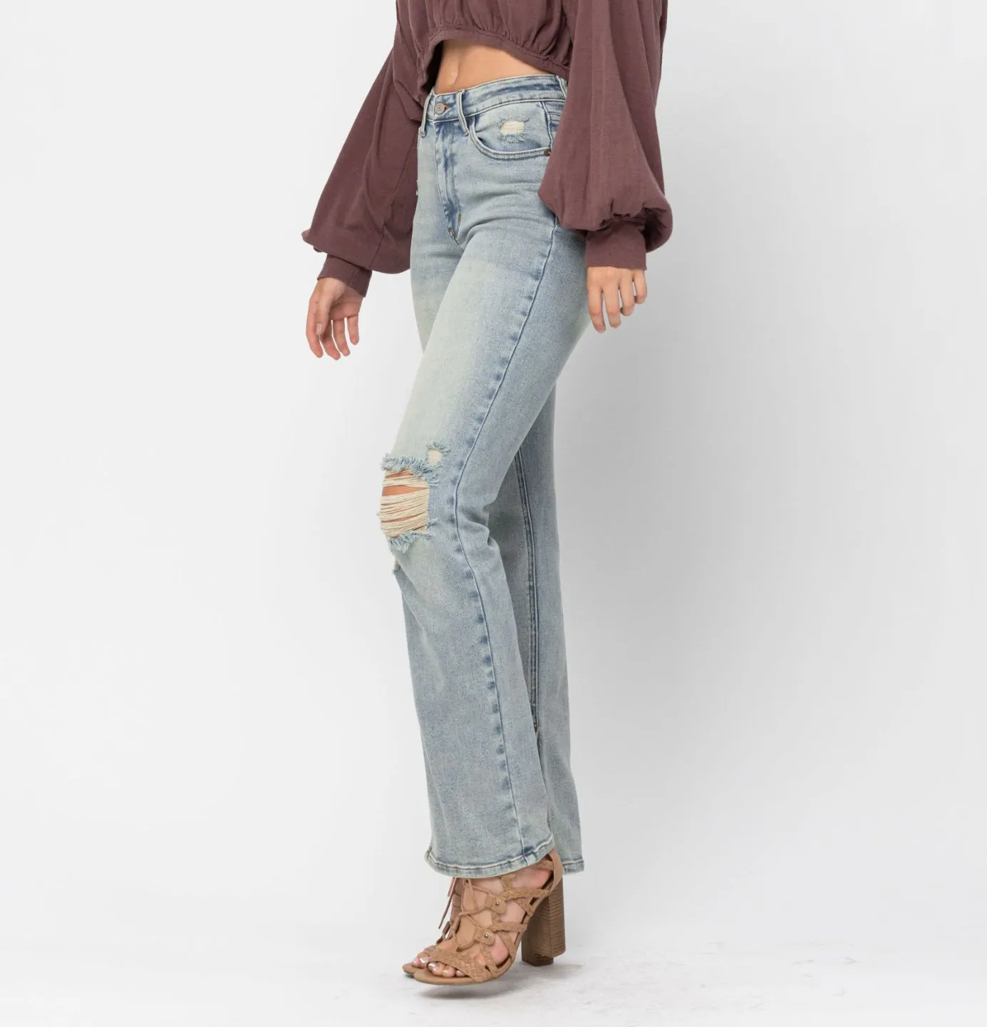 JB HW DESTROYED STRAIGHT JEANS