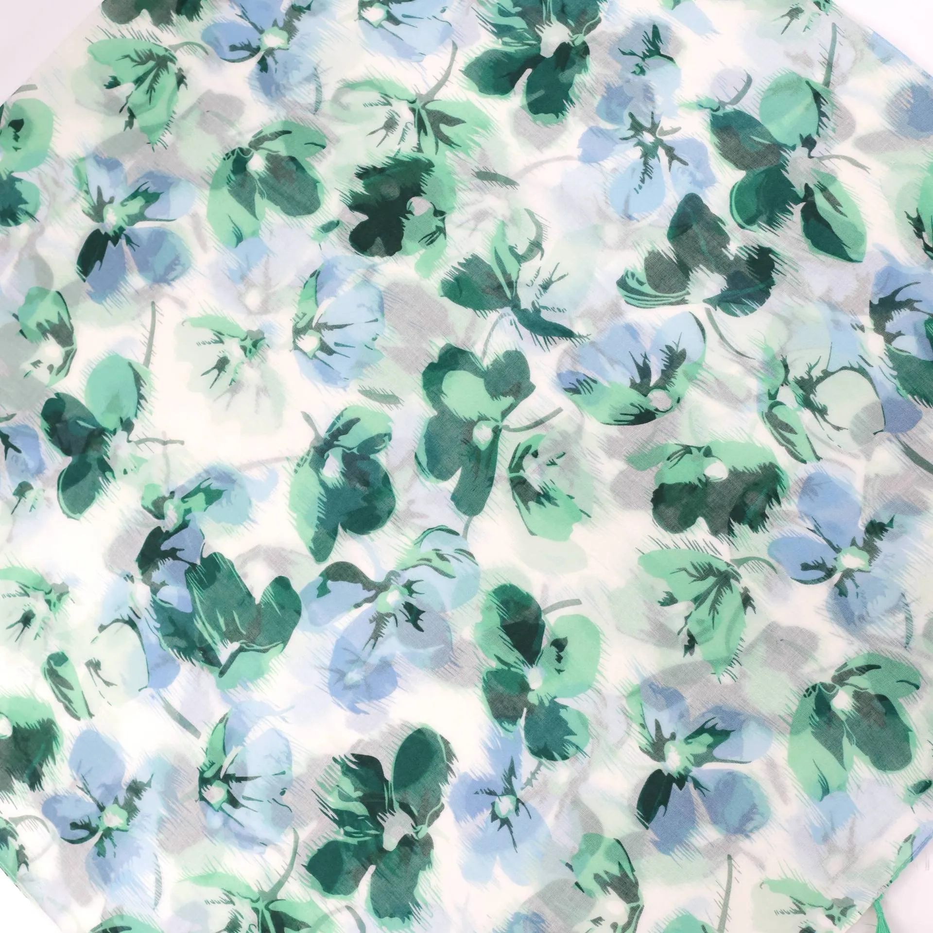 JY230515 Butterfly orchid leaf printed scarf