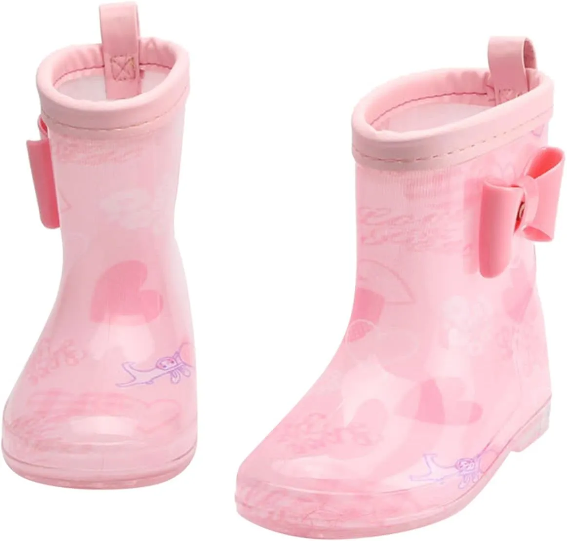 Kids Rain Boots, Toddler Girls & Boys Rain Boots Waterproof Water Shoes Non-Slip Mud Boot with Toddler Water Shoes