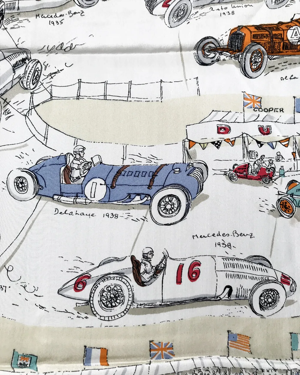 "Grand Prix" 1950's Period Scarf by Jacqmar