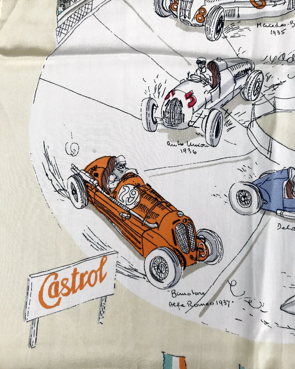 "Grand Prix" 1950's Period Scarf by Jacqmar