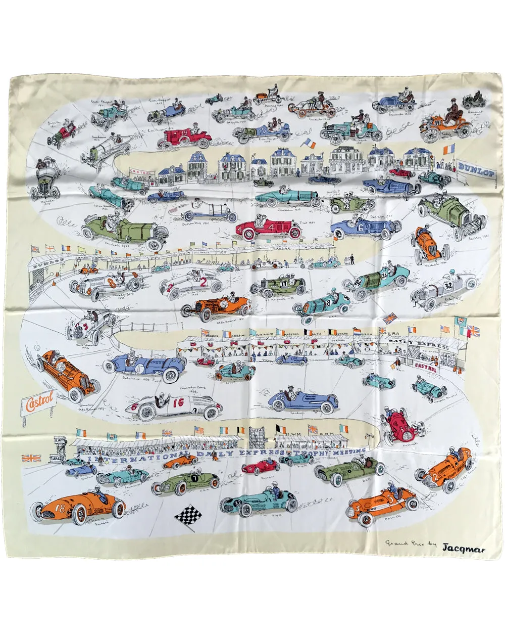 "Grand Prix" 1950's Period Scarf by Jacqmar