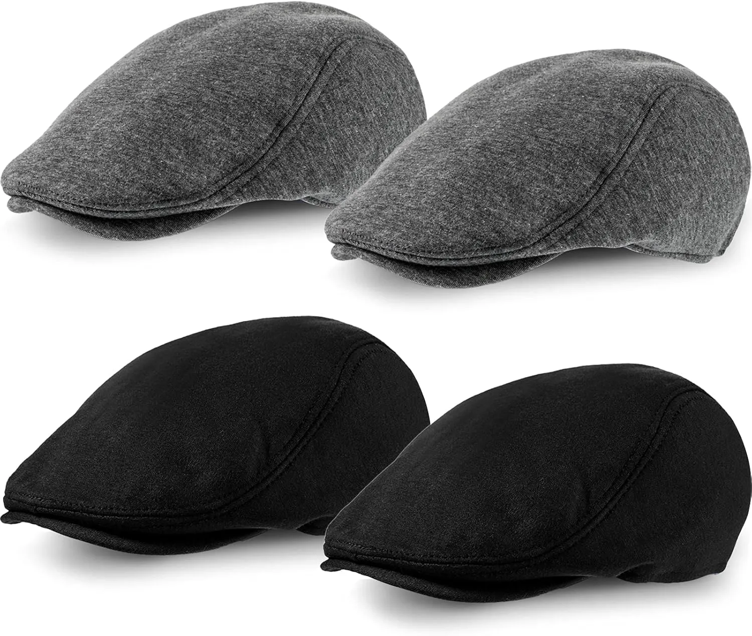 SATINIOR 4 Pieces Newsboy Hats for Men Flat Caps Irish Hat Cabbie Hunting Cap