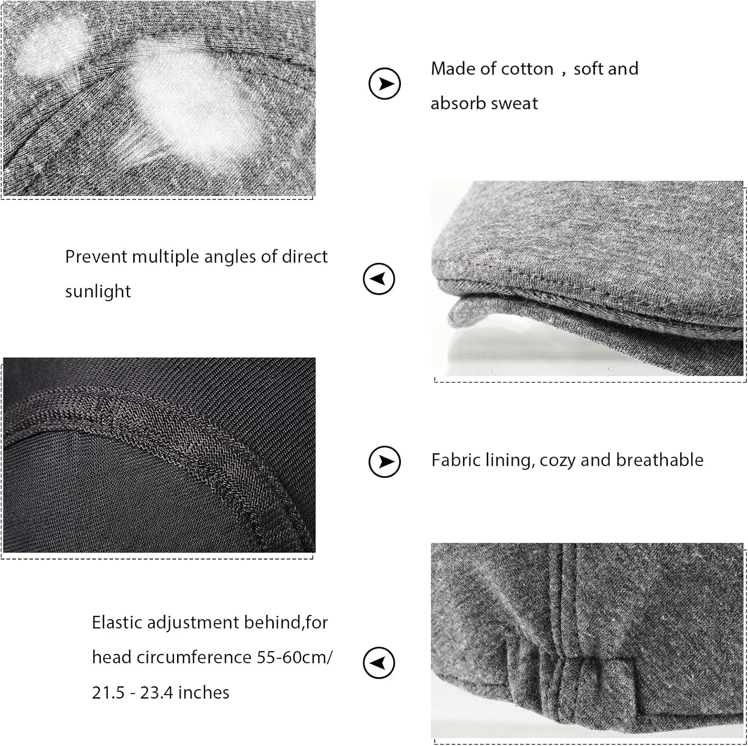 SATINIOR 4 Pieces Newsboy Hats for Men Flat Caps Irish Hat Cabbie Hunting Cap