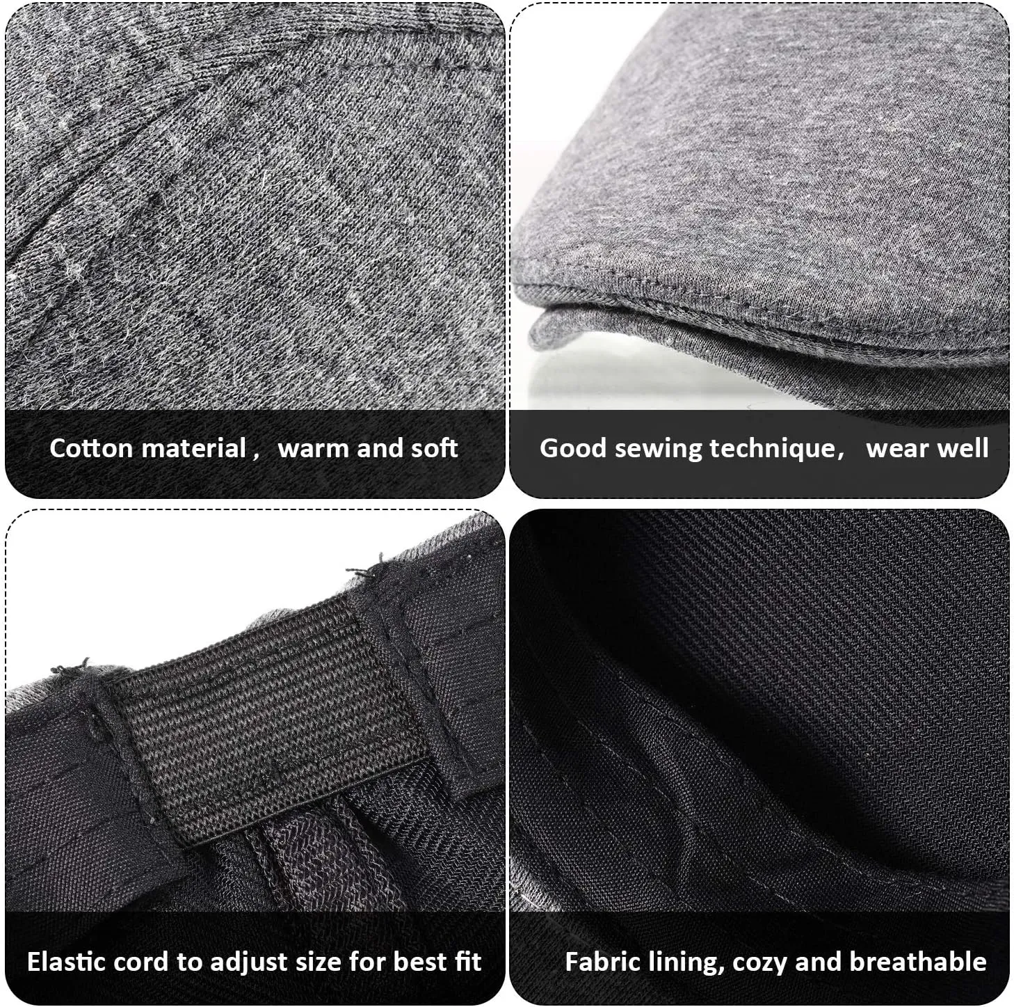 SATINIOR 4 Pieces Newsboy Hats for Men Flat Caps Irish Hat Cabbie Hunting Cap