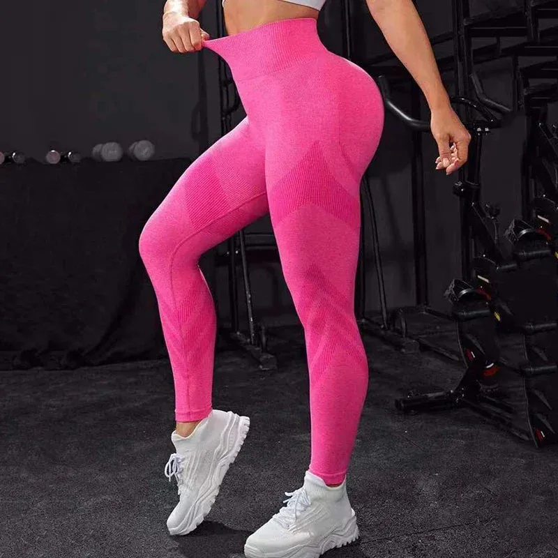 Seamless High Waist Fashion Knitting Slim Legging