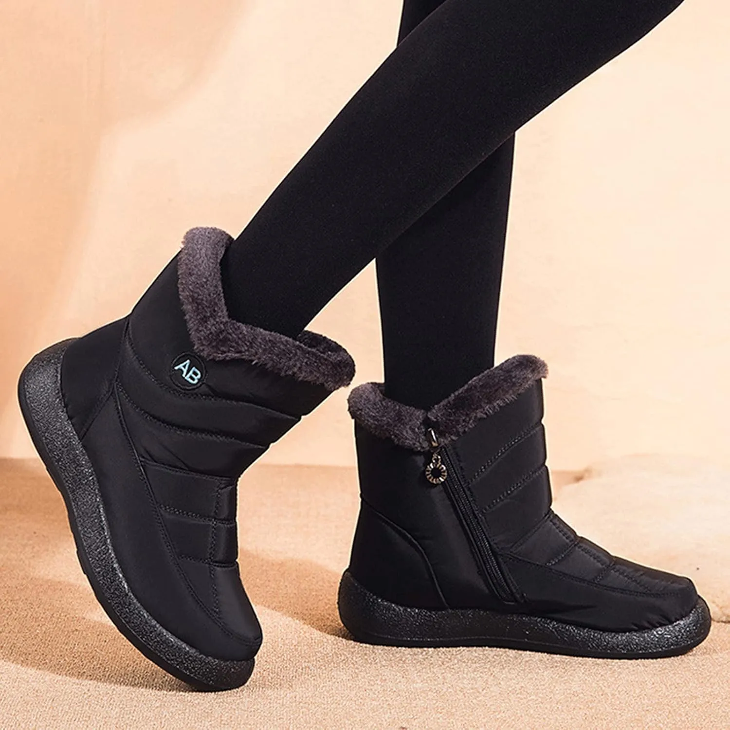 Snow Boots for Women Short Waterproof Winter Boots for Woman Women's Snow Boots Size 12 Tall Winter Boots for Women Wide Calf Botas De Vestir Para Invierno Mujeres