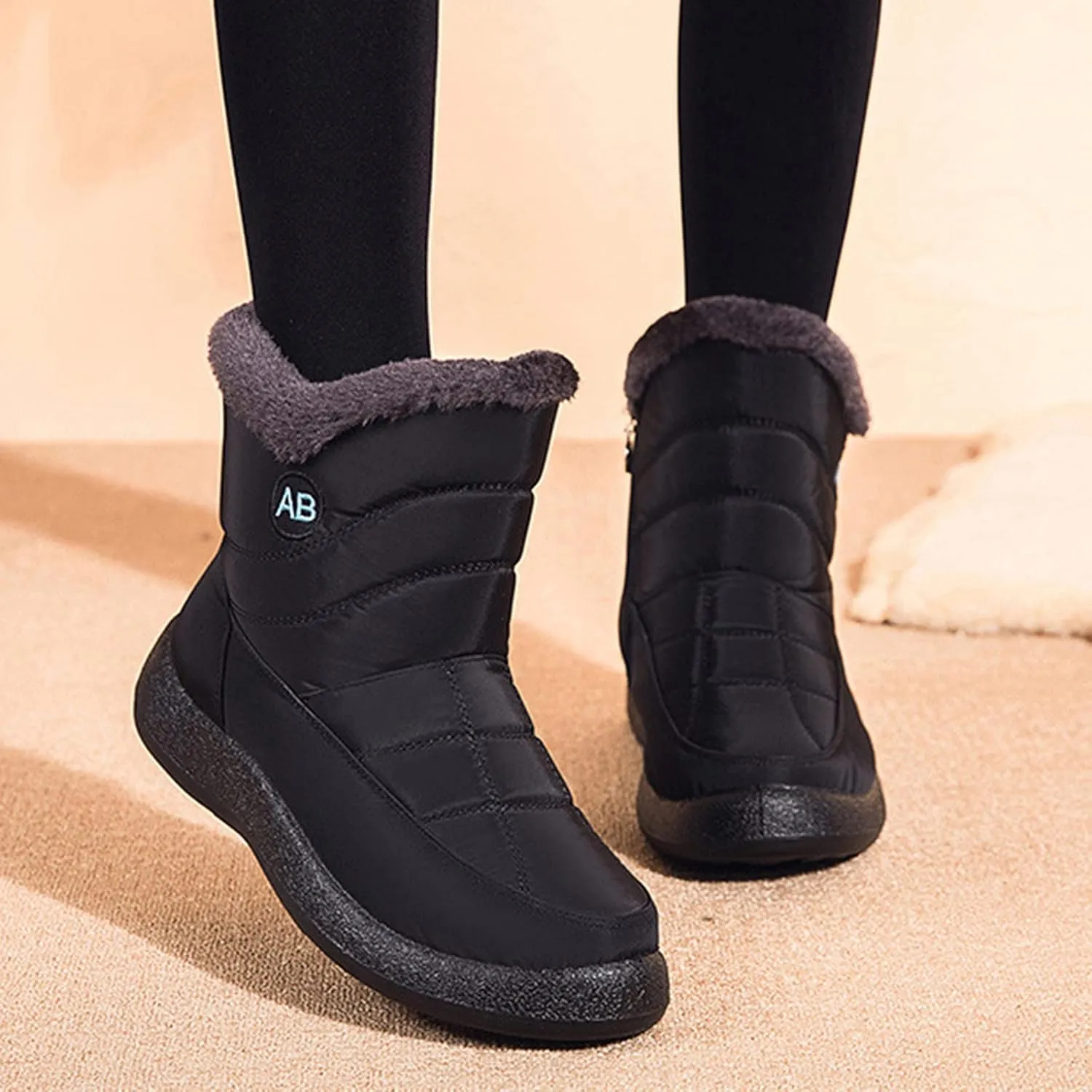 Snow Boots for Women Short Waterproof Winter Boots for Woman Women's Snow Boots Size 12 Tall Winter Boots for Women Wide Calf Botas De Vestir Para Invierno Mujeres