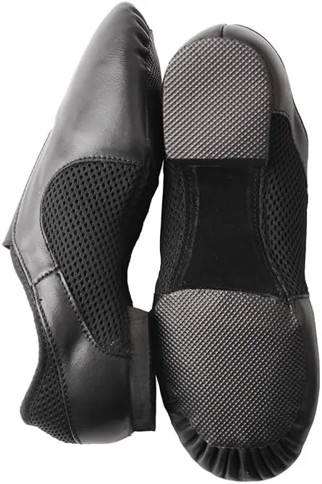 TMA EYES Slip On Leather Jazz Dance Shoes for Girls