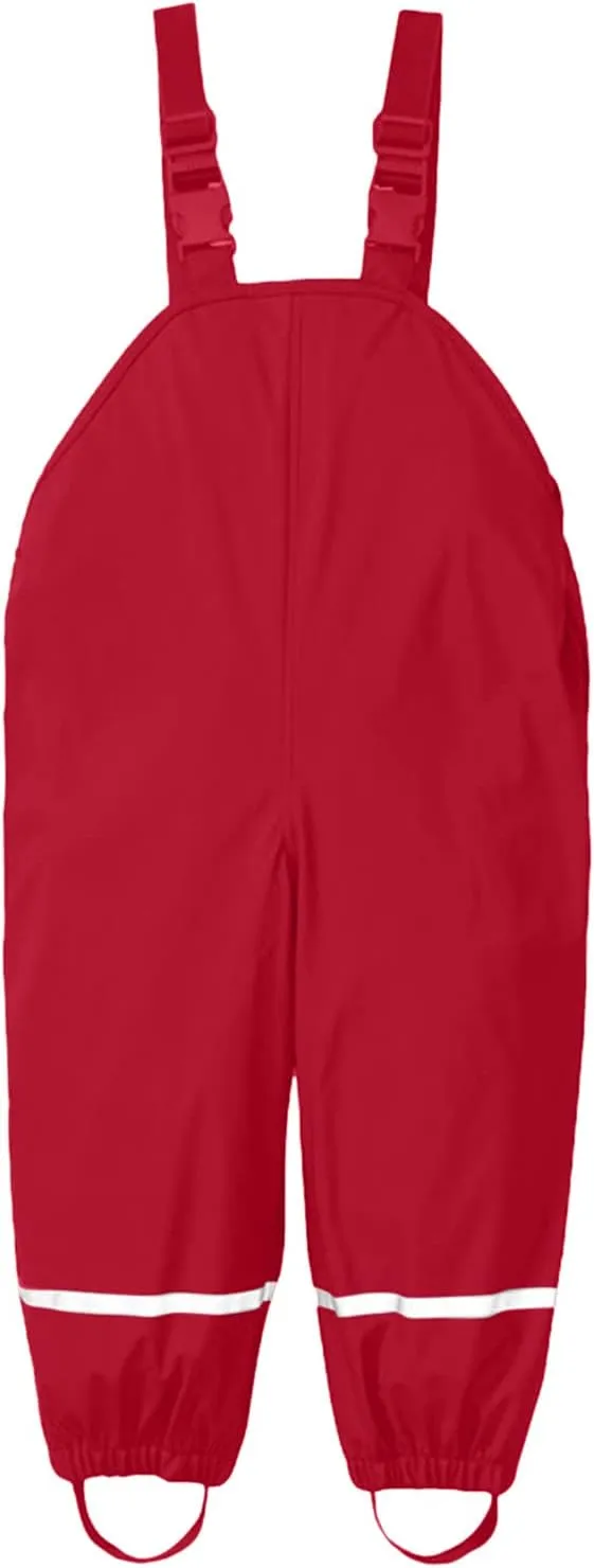 Toddler Girls Boys Cotton Lined Reflective aterproof Rain Pants Trousers Windproof and Breathable for Boys Girls