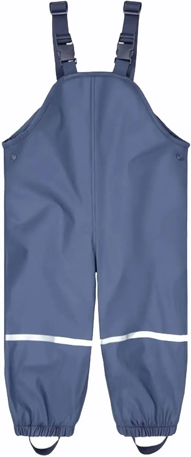 Toddler Rain Pants Waterproof Insulated Solid Outdoor Rain Jumpsuit Pant Boys Girls Casual Trousers Rainwear