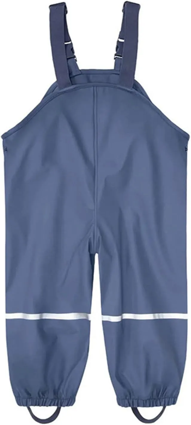 Toddler Rain Pants Waterproof Insulated Solid Outdoor Rain Jumpsuit Pant Boys Girls Casual Trousers Rainwear