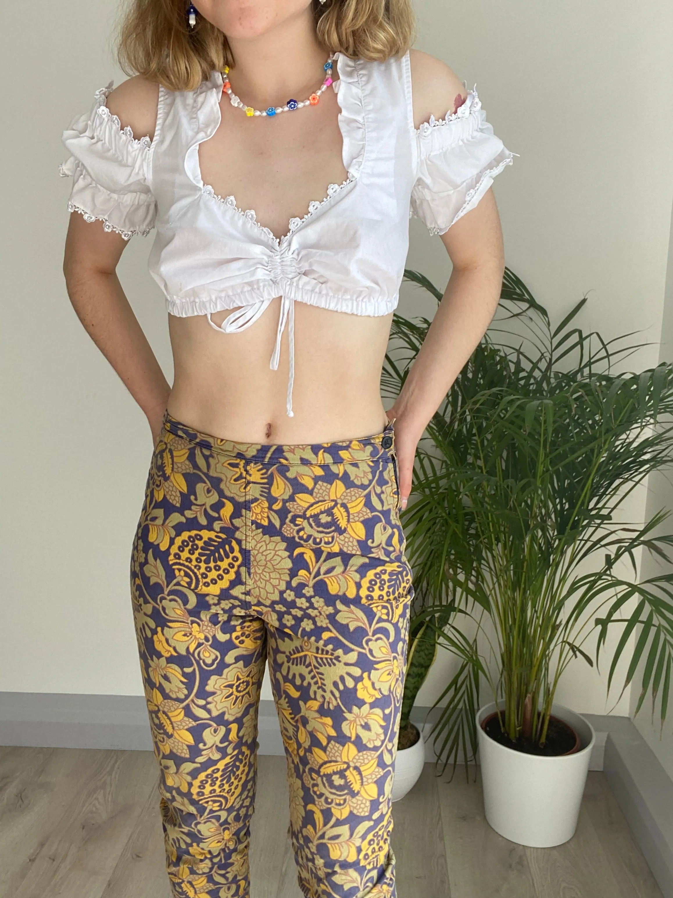 Vintage Patterned Trousers (S)