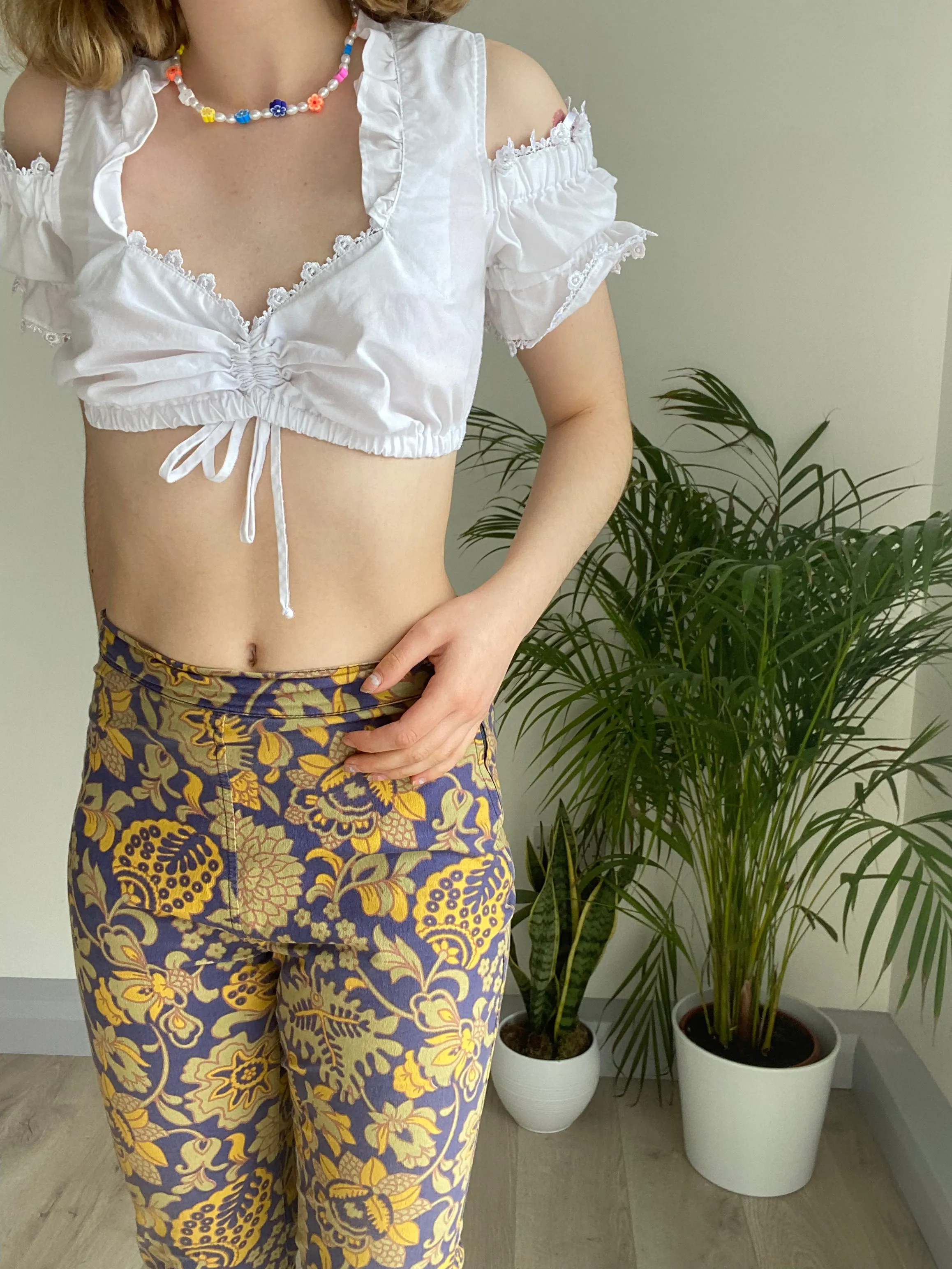 Vintage Patterned Trousers (S)