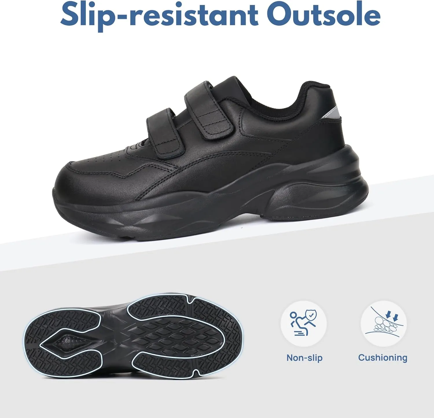 Women Diabetic Leather Shoes Orthopedic Walking Shoes Wide Toe Box Shoes