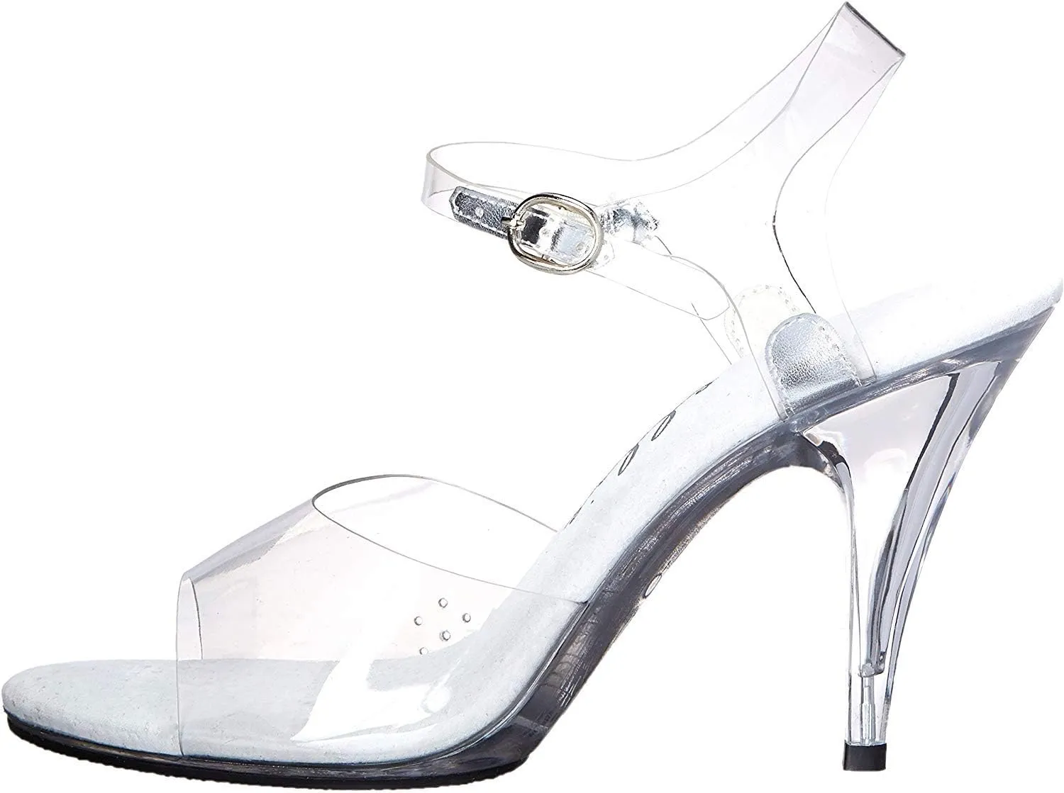 Women's 4 Inch Heel Clear Sandal (Clear;7)