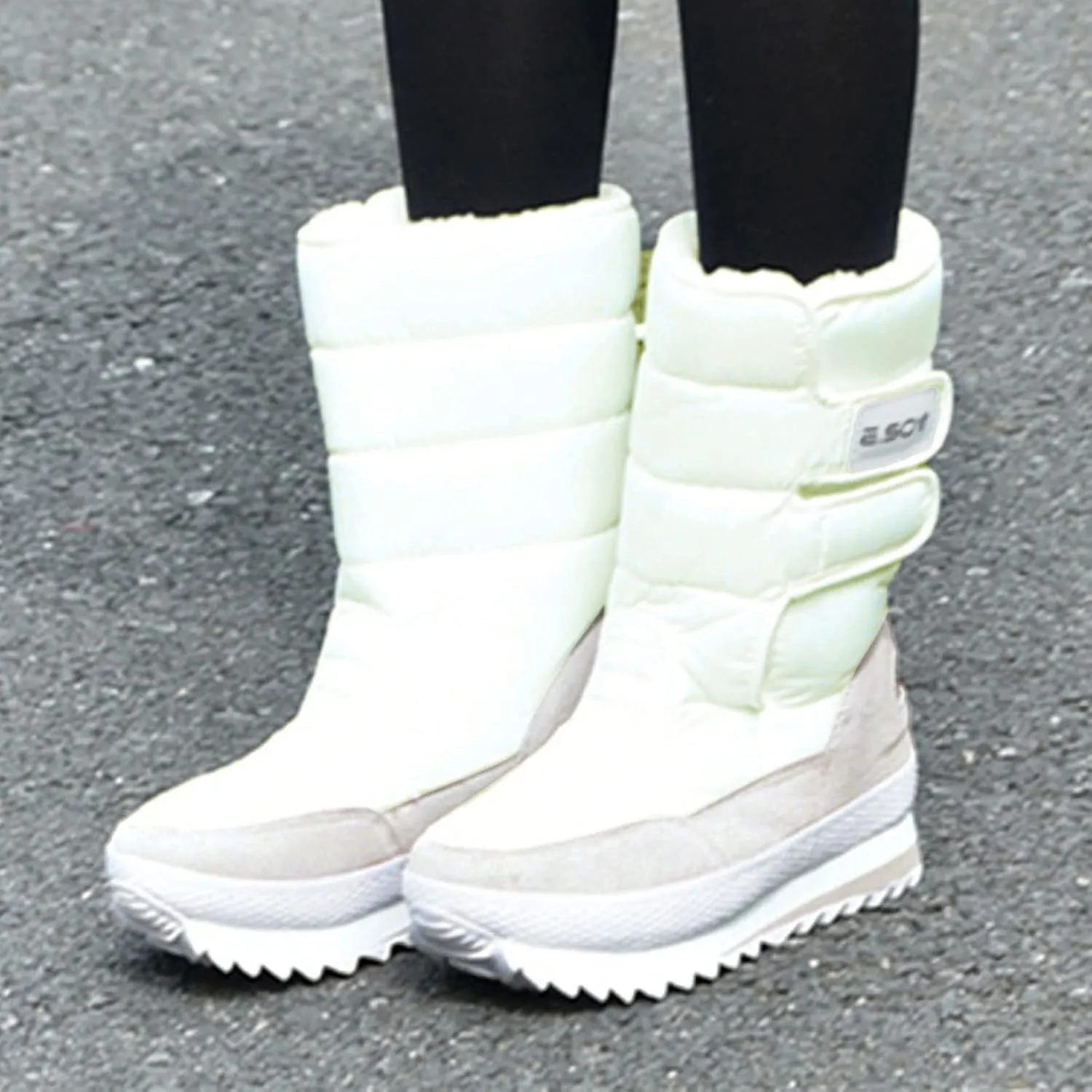 Womens Snow Boots Size 7.5 Wide Women's Snow Boots Winter Waterproof Furry Women's Wide Calf Comfortable Winter Knee High Riding Boots Women's Winter Boots Botas Termicas Para Mujer Frio Y Agua