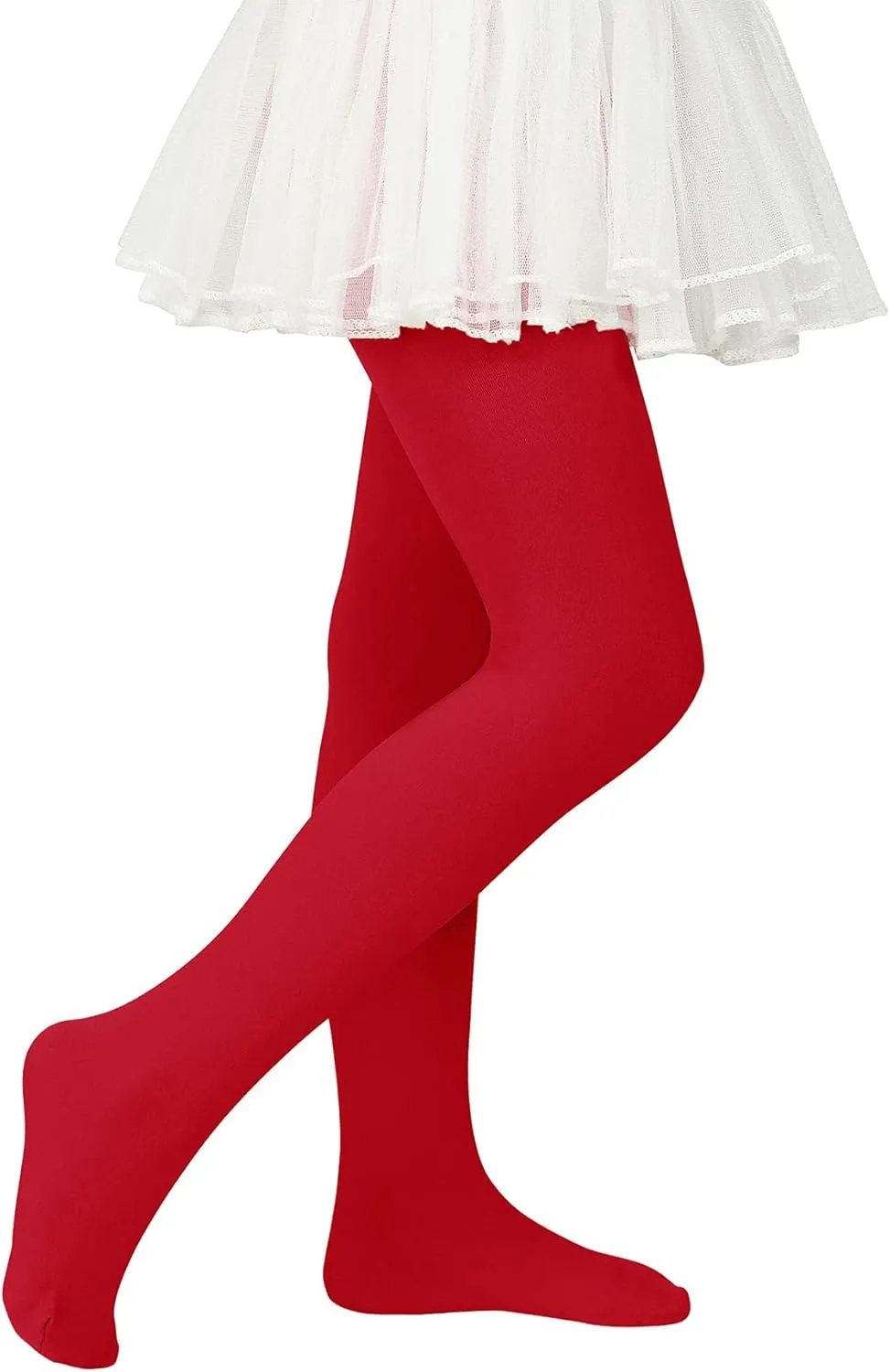 Zando Girls Stretchy Dance Tights Comfort Colorful Leggings Pants Elastic Ballet Footed Tights for Girls